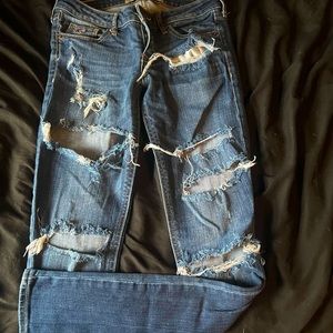 Hollister skinny jeans, destroyed style